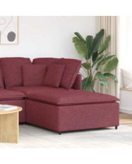 Module de repose-pieds pour canapé modulaire Rouge vin 100 x 100 x 48 cm | Mobilier & Déco