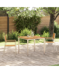 Ensemble de salle à manger jardin 3 pièces en bois acacia massif | Mobilier & Déco
