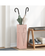 Porte-parapluies Rose Métal Moyen Rectangulaire Moderne | Mobilier & Déco