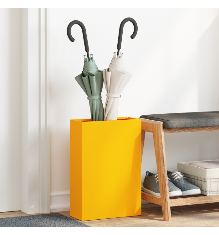 Porte-parapluies Jaune moutarde Métal Compact Porte-parapluies | Mobilier & Déco
