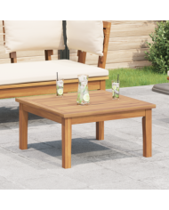 Table de Jardin 60x60x30 cm Bois Massif Teck | Mobilier & Déco