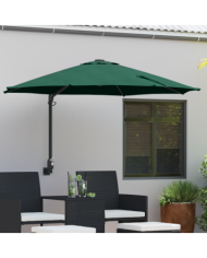 Grand Parasol Vert de Patio Métal, Polyester Grand Inclinable | Mobilier & Déco