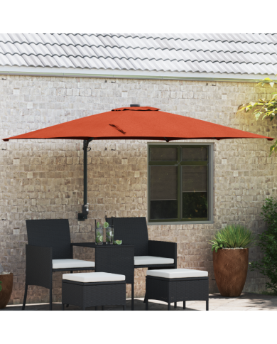 Parasol déporté Terracotta Polyester Grand Réglable | Mobilier & Déco