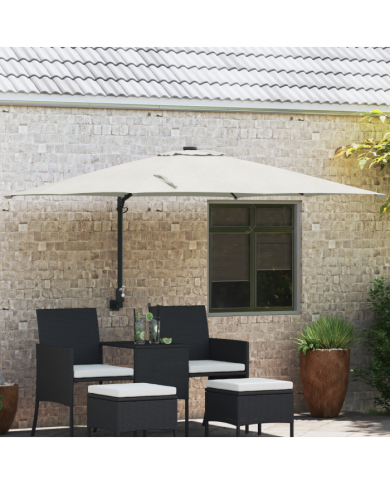 Parasol de Patio Sable Polyester, Aluminium Grand Pliable | Mobilier & Déco