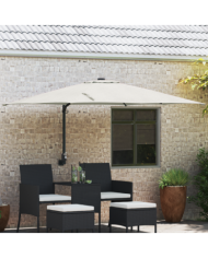 Parasol de Patio Sable Polyester, Aluminium Grand Pliable | Mobilier & Déco