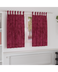 Rideaux en velours Bordeaux Polyester 140 x 140 cm | Mobilier & Déco