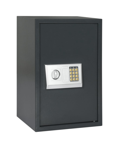Coffre-fort numérique électronique avec étagère Gris foncé 40x35x60 cm Acier | Mobilier & Déco