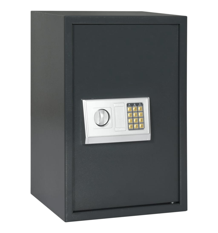 Coffre-fort numérique électronique avec étagère Gris foncé 40x35x60 cm Acier | Mobilier & Déco