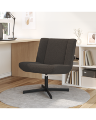 Chaise Accent Gris Foncé Tissu avec Base en Métal Moyenne | Mobilier & Déco