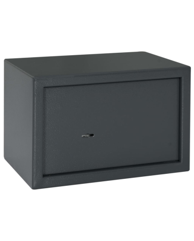 Coffre-fort avec serrure à clé gris foncé 20x31x20 cm en acier | Mobilier & Déco
