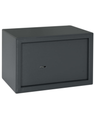 Coffre-fort avec serrure à clé gris foncé 20x31x20 cm en acier | Mobilier & Déco