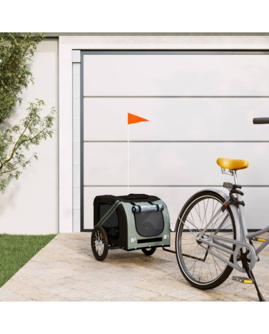 Remorque de vélo pour animaux de compagnie noir et gris | Mobilier & Déco