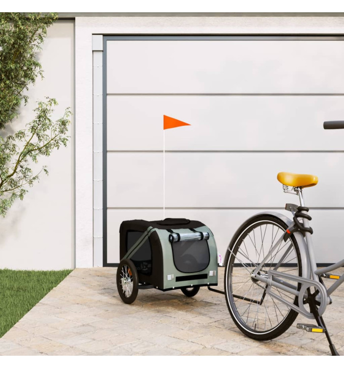 Remorque de vélo pour animaux de compagnie noir et gris | Mobilier & Déco