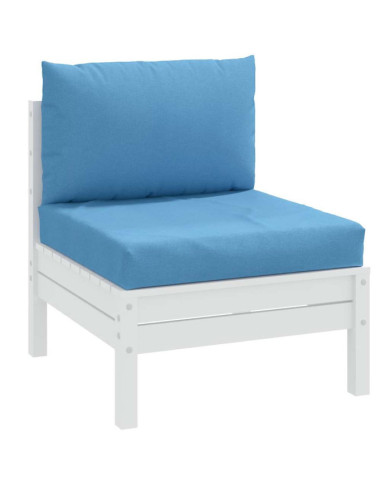 Coussins de palette lot de 2 bleu mélangé tissu | Mobilier & Déco