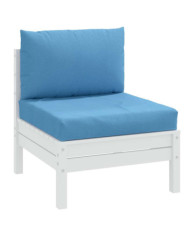 Coussins de palette lot de 2 bleu mélangé tissu | Mobilier & Déco