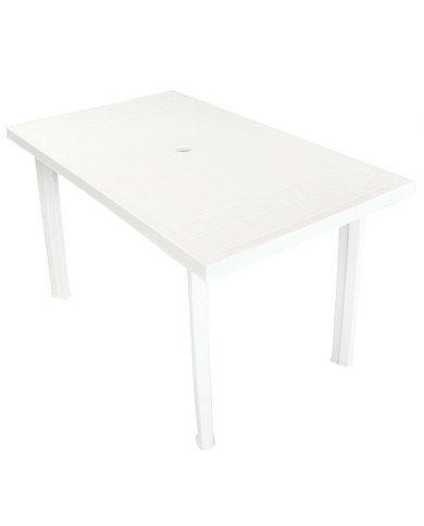 Table de jardin Blanc 126 x 76 x 72 cm Plastique | Mobilier & Déco