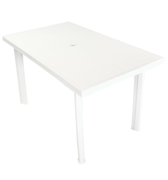 Table de jardin Blanc 126 x 76 x 72 cm Plastique | Mobilier & Déco