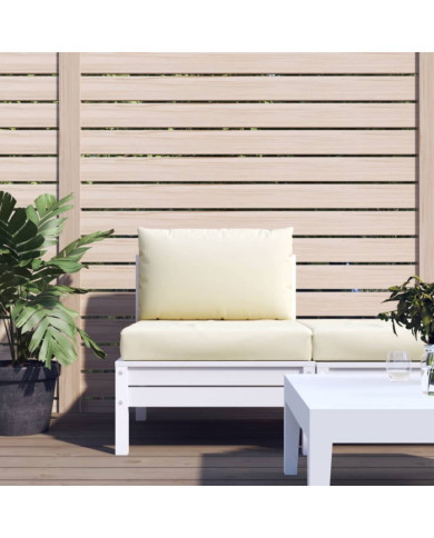 Coussins de palette lot de 2 blanc crème tissu oxford | Mobilier & Déco