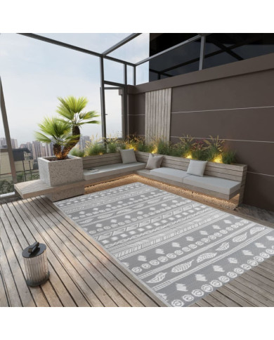 Tapis d'extérieur ARAKIL Gris 190x290 cm PP | Mobilier & Déco