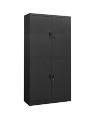 Armoire de bureau Anthracite 90x40x180 cm Acier | Mobilier & Déco