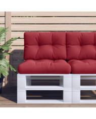 Coussins de palette lot de 2 rouge bordeaux tissu | Mobilier & Déco