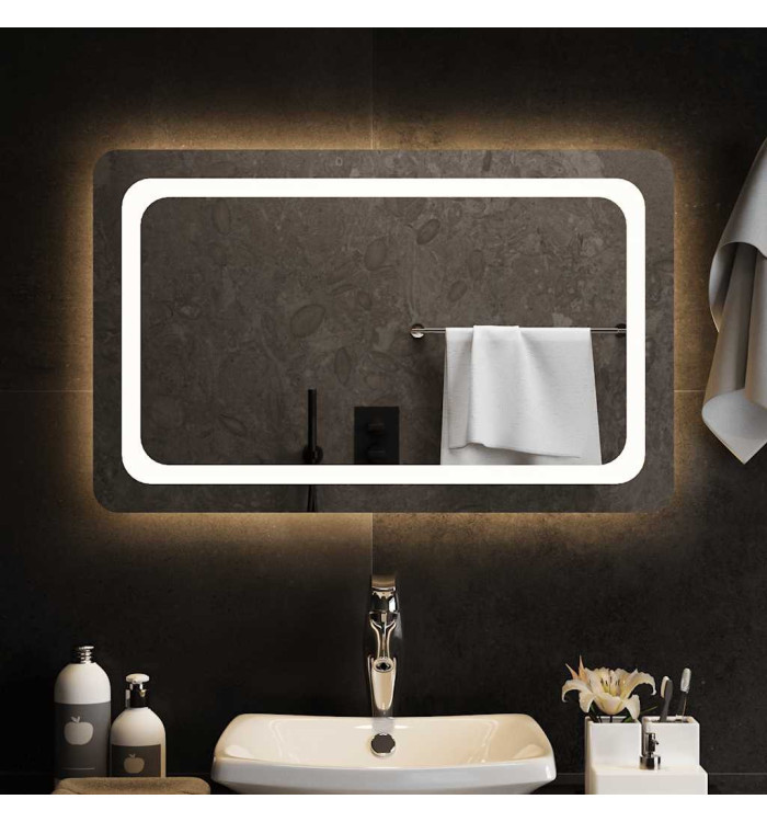Miroir de salle de bain à LED 80x50 cm | Mobilier & Déco