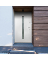 Porte d'entrée Aluminium Blanc 110x207,5 cm | Mobilier & Déco