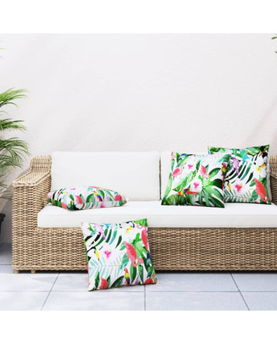 Coussins décoratifs lot de 4 Multicolore 50x50 cm Tissu | Mobilier & Déco