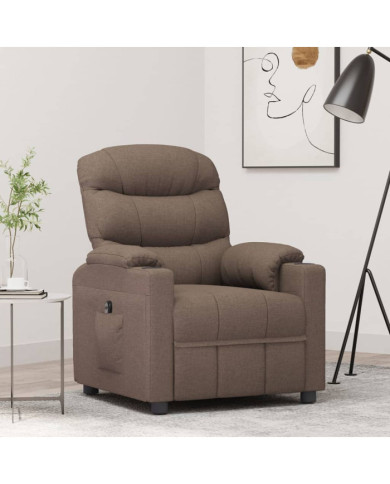 Fauteuil inclinable électrique Taupe Tissu | Mobilier & Déco