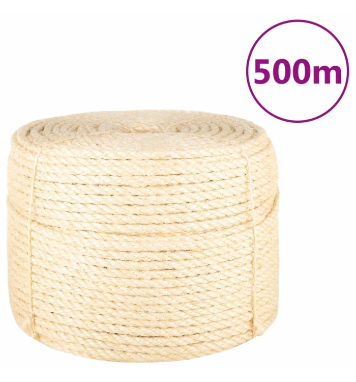 Corde 100 % sisal 10 mm 500 m | Mobilier & Déco