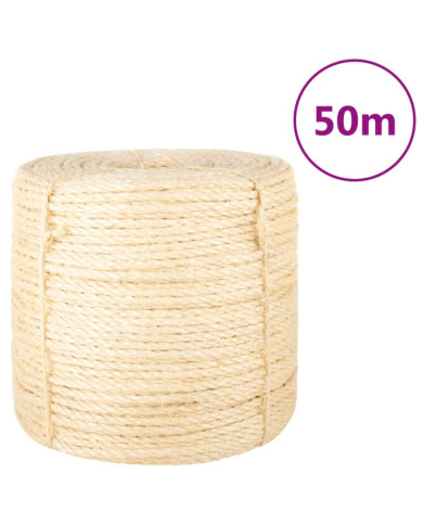 Corde 100 % sisal 6 mm 50 m | Mobilier & Déco