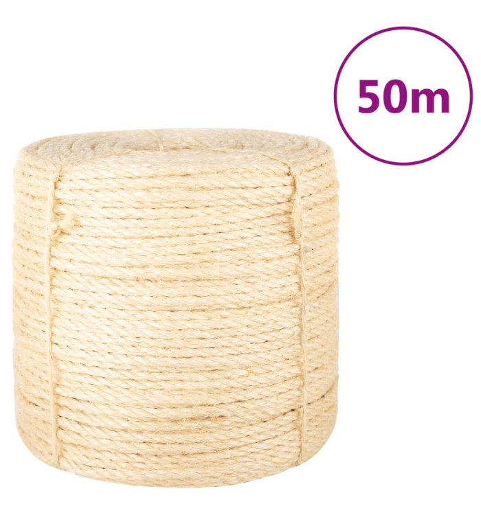 Corde 100 % sisal 6 mm 50 m | Mobilier & Déco