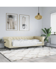 Lit de jour sans matelas crème 80x200 cm similicuir | Mobilier & Déco