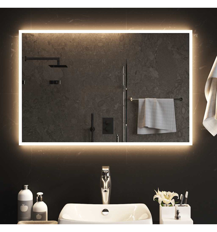 Miroir de salle de bain à LED 90x60 cm | Mobilier & Déco