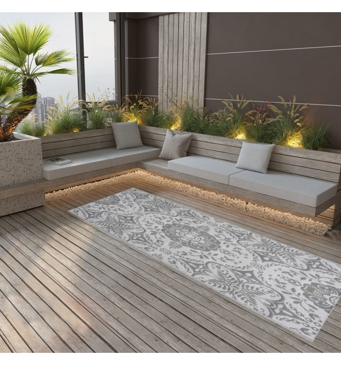 Tapis d'extérieur ARAKIL Gris clair 80x250 cm PP | Mobilier & Déco