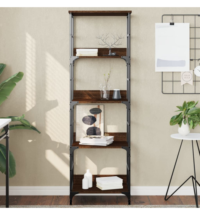 Bibliothèque chêne marron 50x33x153 cm bois d'ingénierie | Mobilier & Déco
