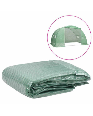 Couverture de remplacement de serre (8 m²) 400x200x200 cm Vert | Mobilier & Déco