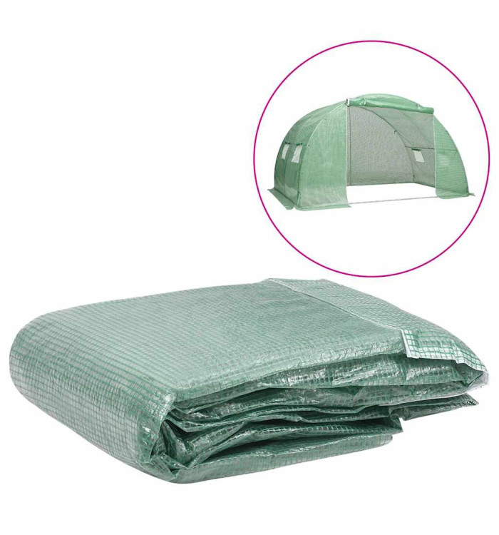 Couverture de remplacement de serre (8 m²) 400x200x200 cm Vert | Mobilier & Déco