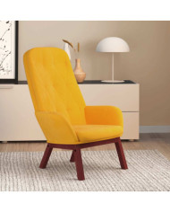 Chaise de relaxation Jaune moutarde Velours | Mobilier & Déco