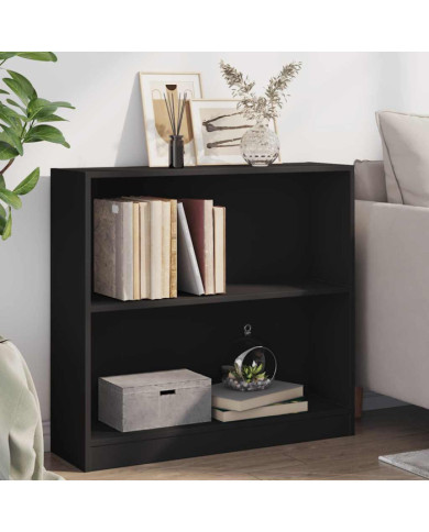 Bibliothèque Noir 80x24x75 cm Bois d'ingénierie | Mobilier & Déco
