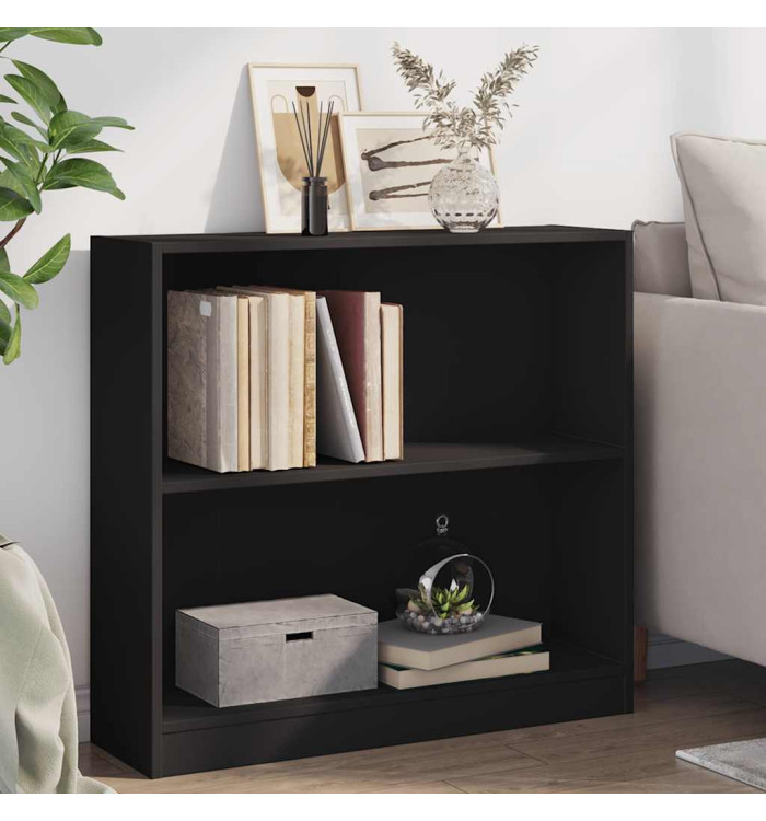 Bibliothèque Noir 80x24x75 cm Bois d'ingénierie | Mobilier & Déco
