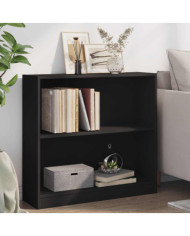 Bibliothèque Noir 80x24x75 cm Bois d'ingénierie | Mobilier & Déco