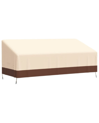 Housse de banc 3 places beige 204x86x48/73 cm oxford 600D | Mobilier & Déco