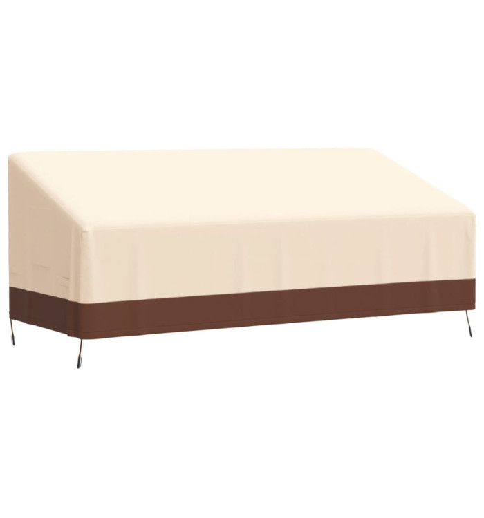 Housse de banc 3 places beige 204x86x48/73 cm oxford 600D | Mobilier & Déco