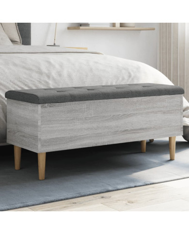 Banc de rangement sonoma gris 102x42x46 cm bois d'ingénierie | Mobilier & Déco