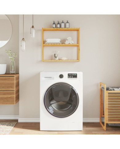 Étagère de salle de bain à 3 niveaux murale 60x15x54 cm bambou | Mobilier & Déco