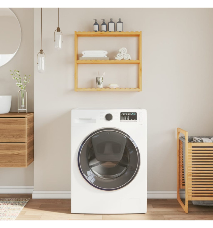 Étagère de salle de bain à 3 niveaux murale 60x15x54 cm bambou | Mobilier & Déco