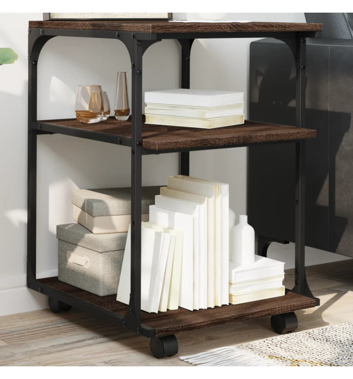 Support d'imprimante à 3 niveaux chêne marron 43x48x64 cm | Mobilier & Déco