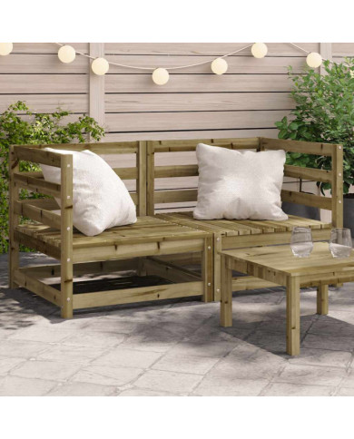 Canapés d'angle de jardin 2 pcs 70x70x67cm bois de pin imprégné | Mobilier & Déco