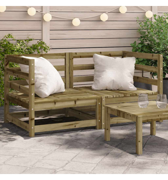 Canapés d'angle de jardin 2 pcs 70x70x67cm bois de pin imprégné | Mobilier & Déco